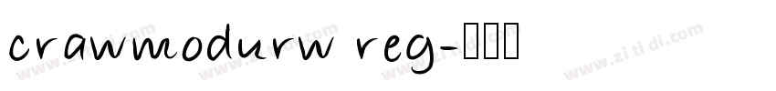 crawmodurw reg字体转换